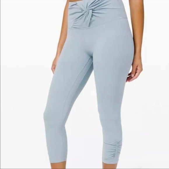 Lululemon Align High-Rise Crop Twist Waist Legging Tights Chambray Womens Size 2 - Picture 1 of 12